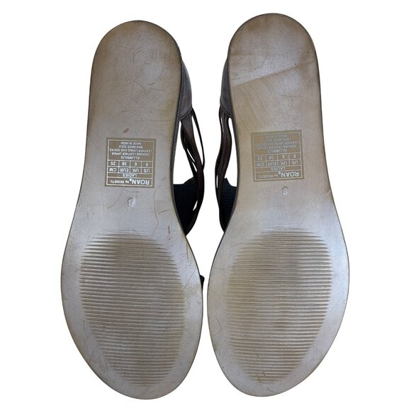 ROAN by Bed Stu Women's Alumnus Brown Leather Gladiator Open Toe Sandal Size 8 - Picture 11 of 12